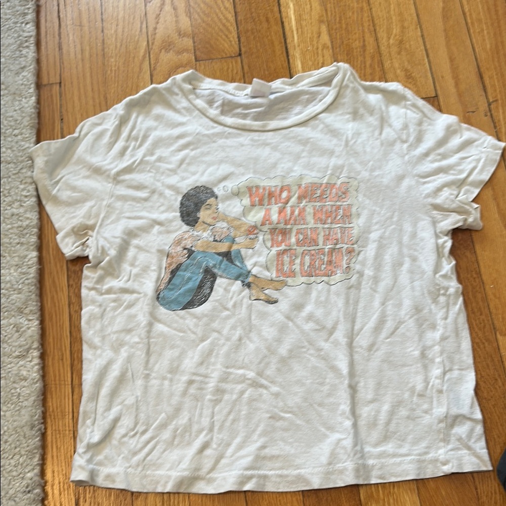 Re/Done White Short Sleeve Graphic Tee